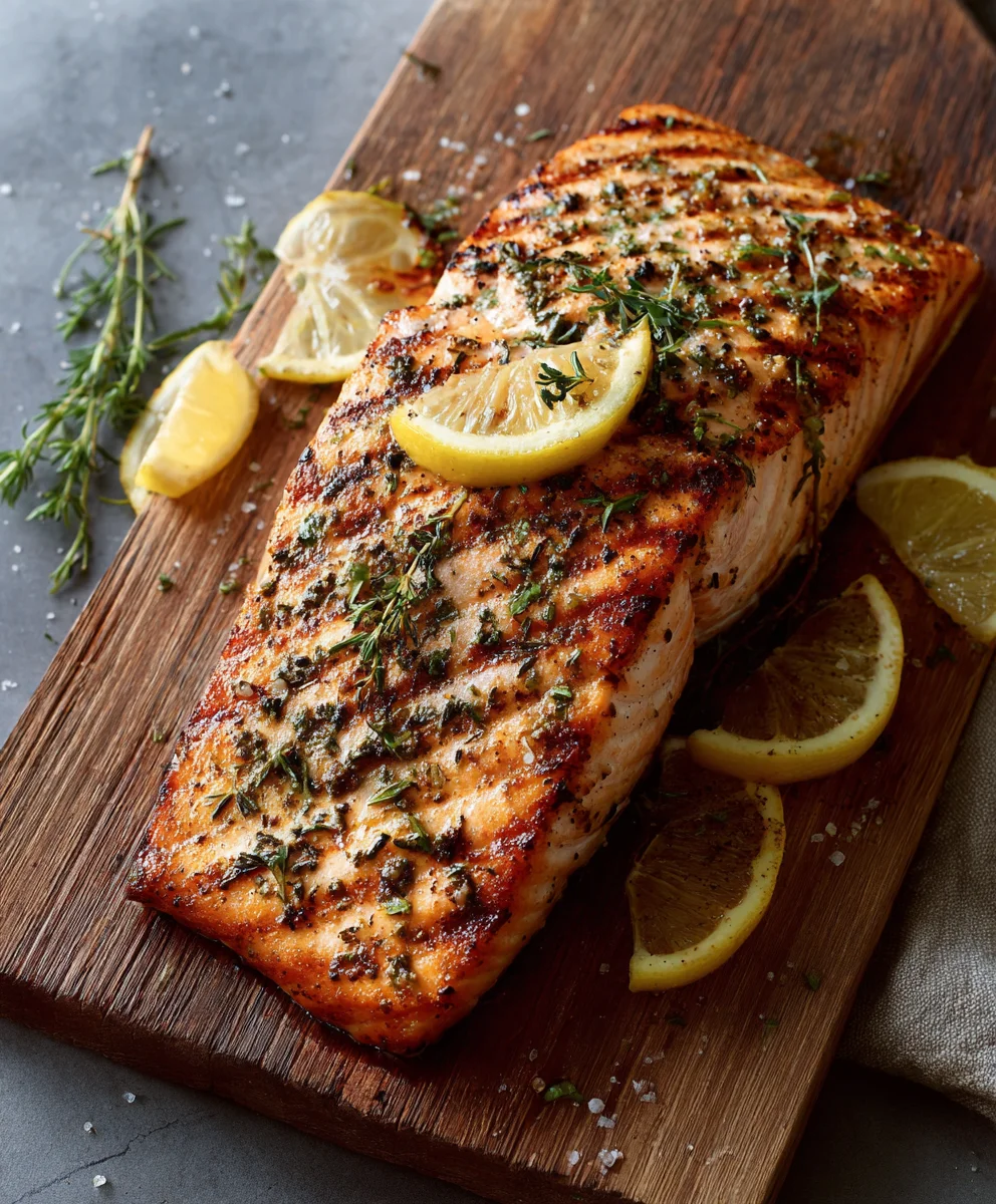 Grilled Salmon With Lemon - Easy & Healthy Recipe!
