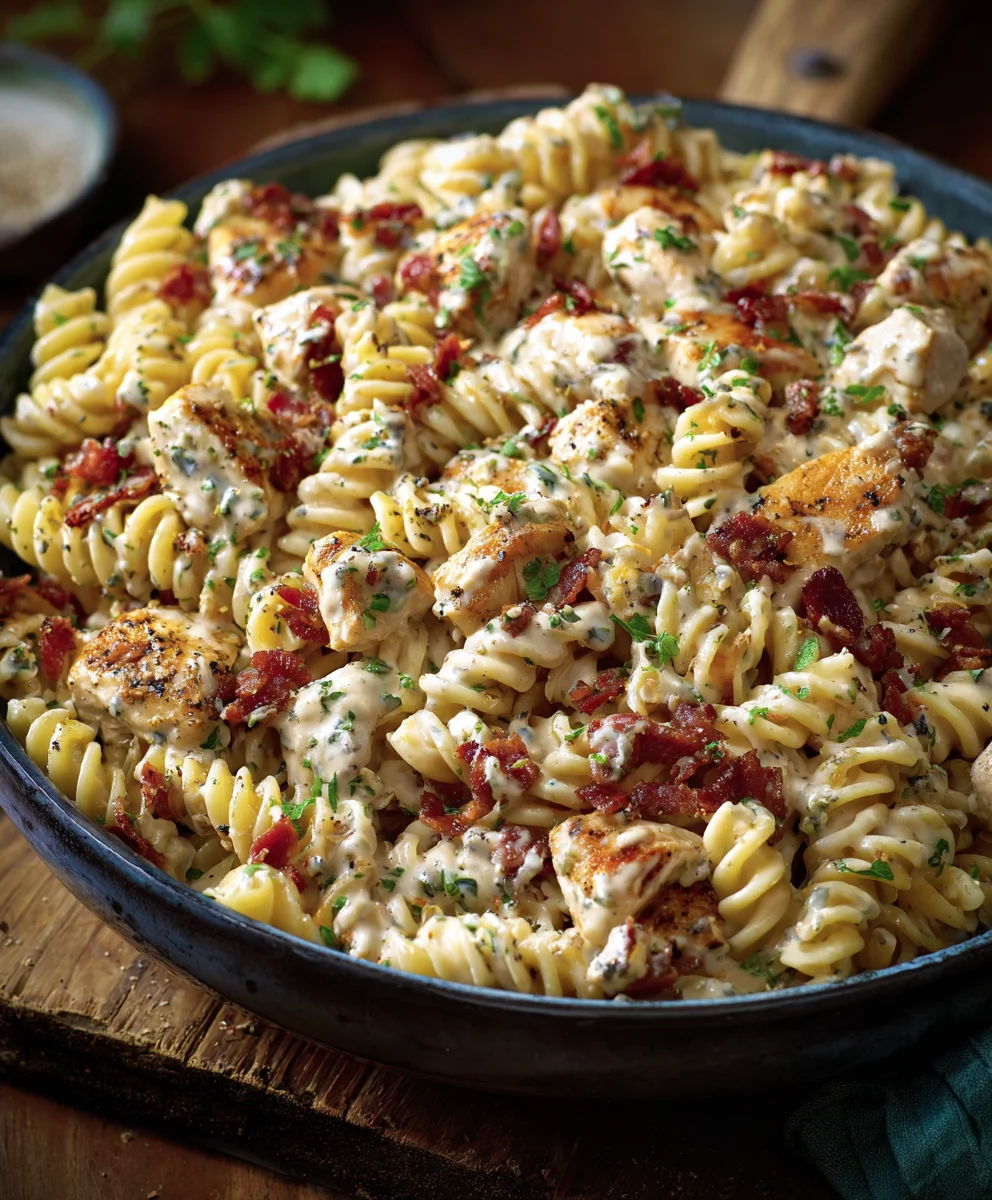 Chicken Beef Bacon Ranch Pasta: Creamy & Delicious Dinner!