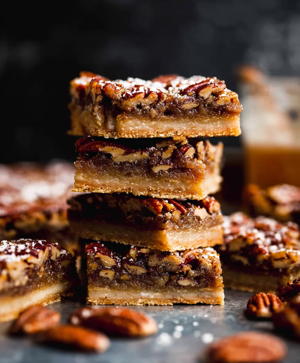 Best Salted Maple Pecan Pie Bars - Sweet & Salty Treat!