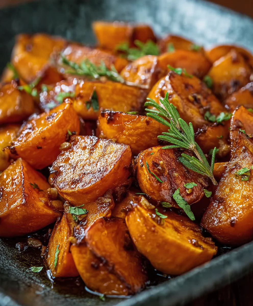 Walnut Maple Roasted Sweet Potatoes: Sweet & Savory Side