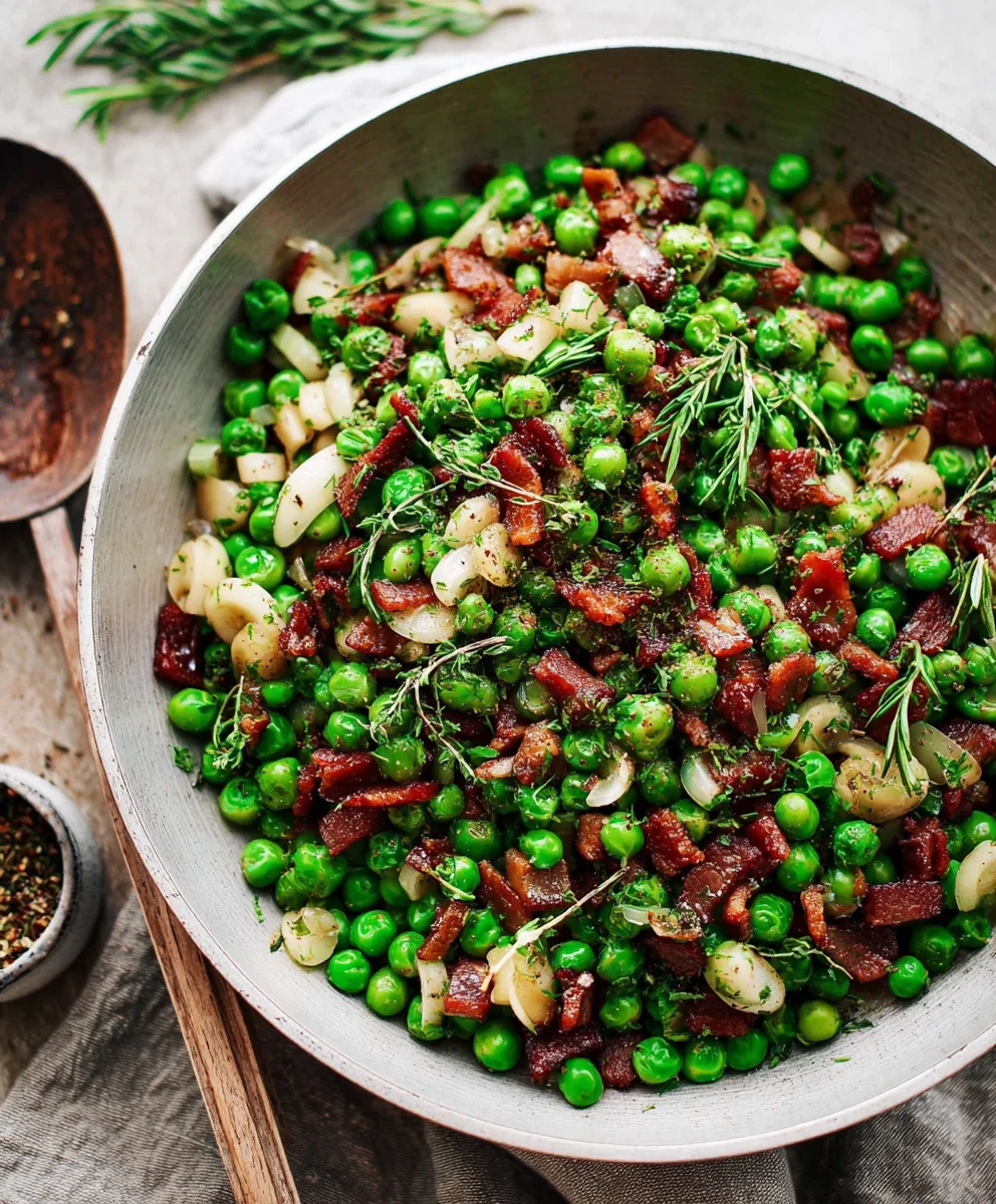 Elevate Thanksgiving: Peas & Crispy Beef Pancetta Side