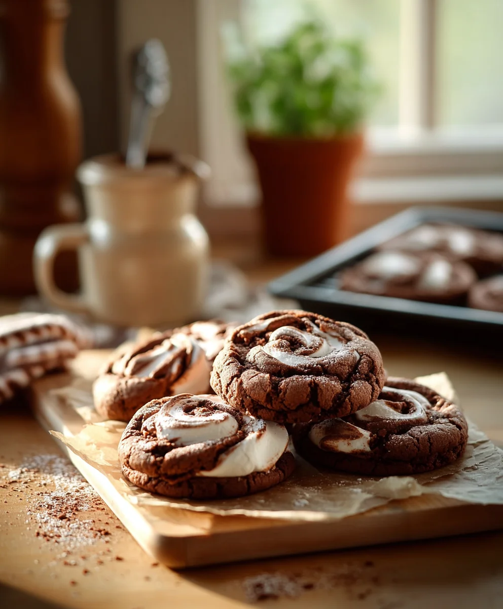 Decadent Chocolate Marshmallow Swirl Cookies Recipe