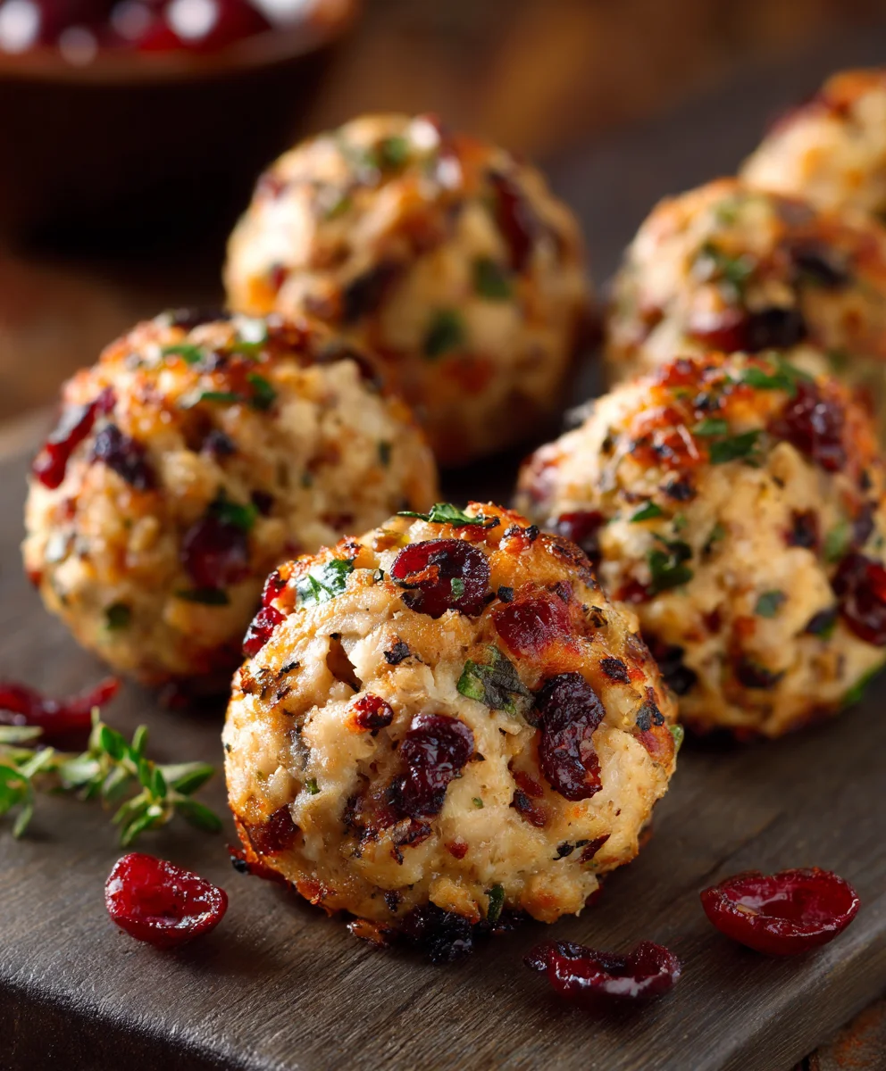 Cranberry Turkey Stuffing Balls: A Must-Try Holiday Side!