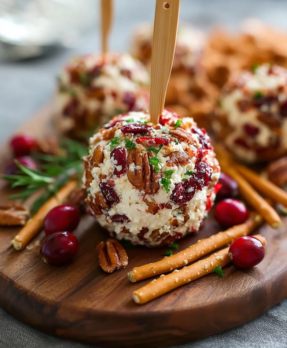 Festive Cranberry Pecan Cheese Ball: Easy Party Recipe!