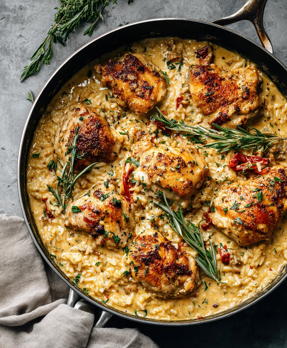 Creamy Smothered Chicken & Rice: Easy Dinner Recipe!