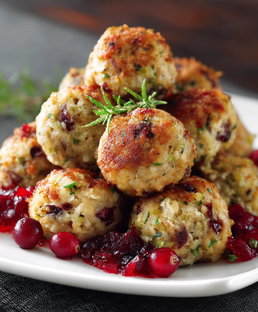 Cranberry Turkey Stuffing Balls: A Must-Try Holiday Side!
