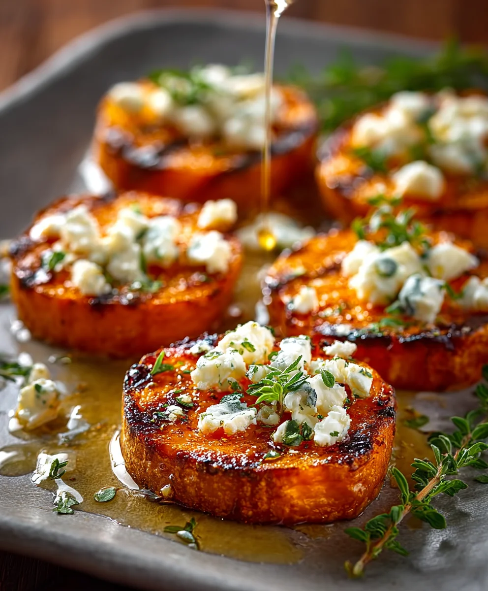Roasted Sweet Potato Rounds with Honey Feta: A Perfect Side!