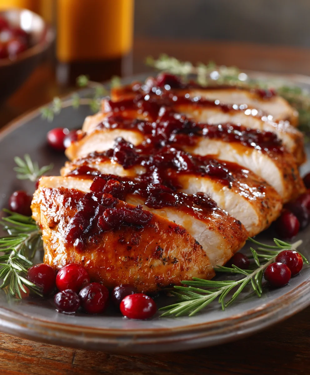 Cranberry Orange Glazed Turkey Breast Recipe: Juicy & Flavorful
