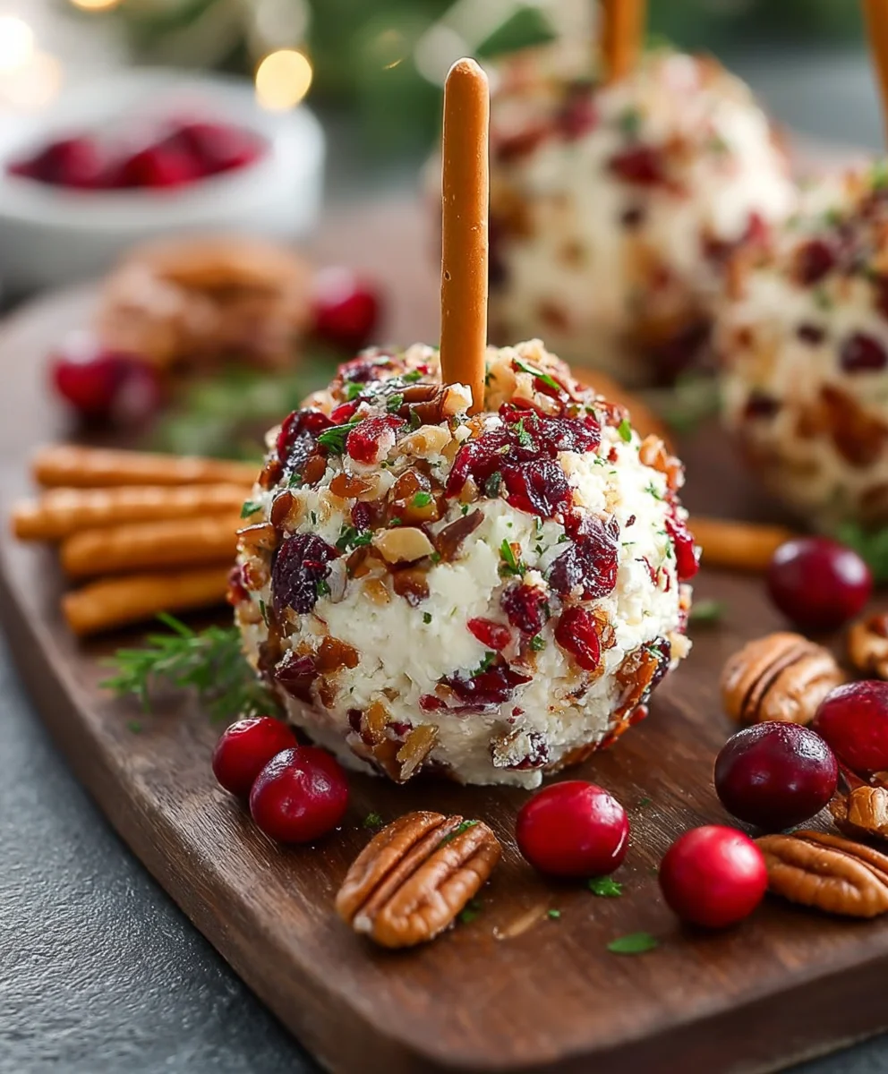 Festive Cranberry Pecan Cheese Ball: Easy Party Recipe!