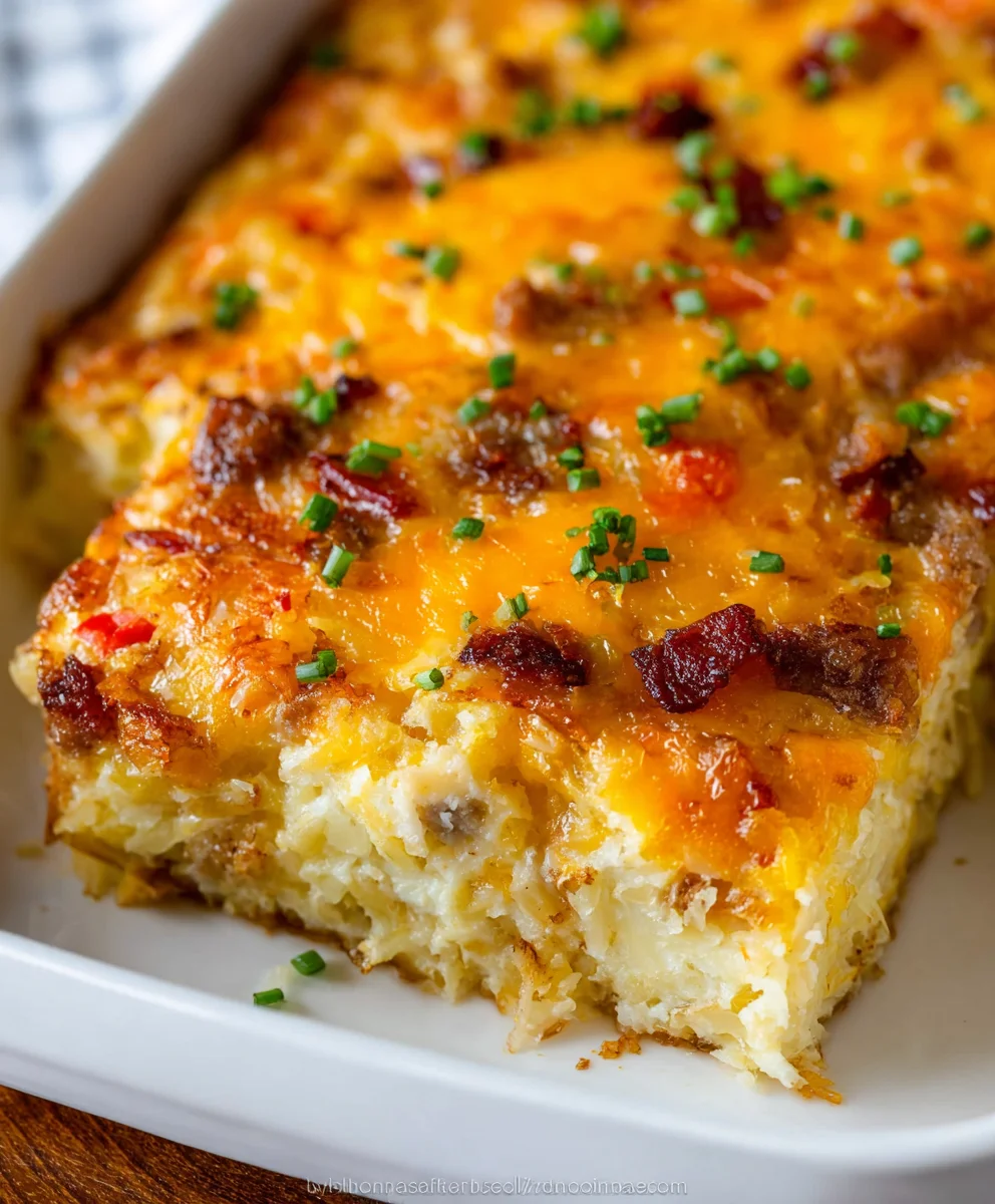 Delicious Hashbrown Breakfast Casserole - Perfect for Brunch!