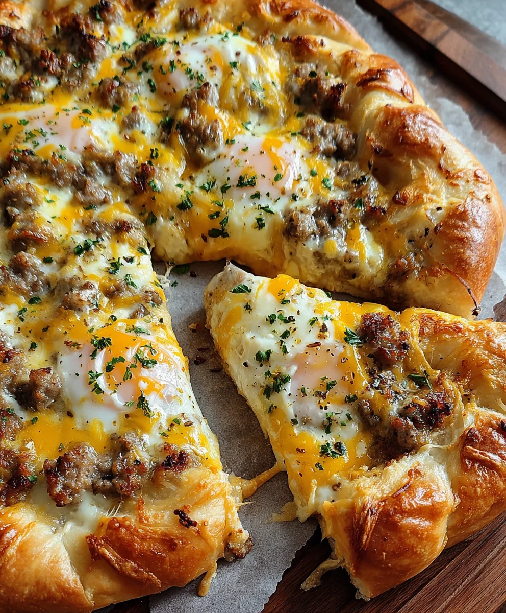 Hearty Beef Sausage Gravy Breakfast Pizza: Your New Fave!