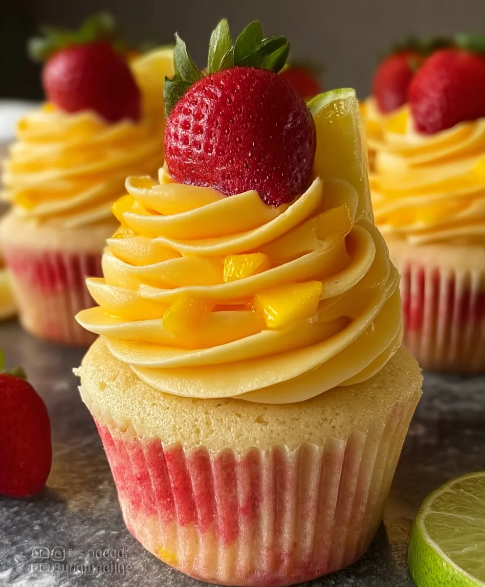 Strawberry Mango Margarita Cupcakes: Sunshine in Every Bite