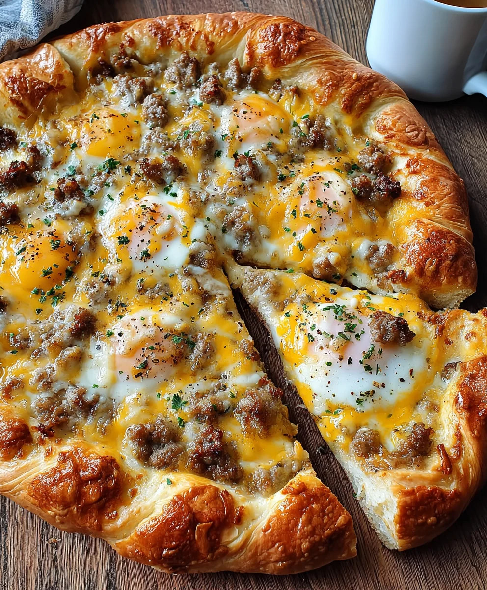 Hearty Beef Sausage Gravy Breakfast Pizza: Your New Fave!