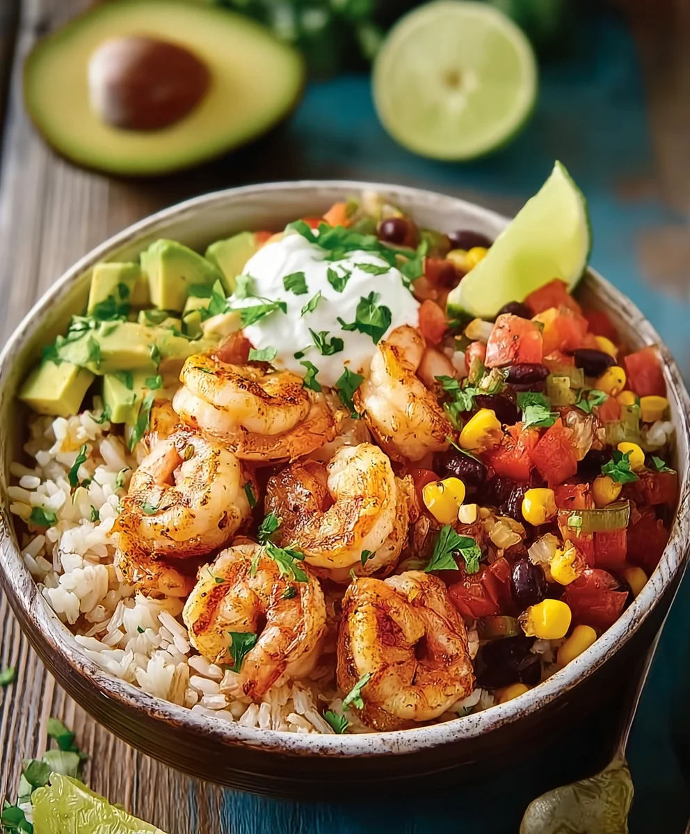 Vibrant Fiesta Shrimp Rice Bowl – Easy & Delicious Dinner