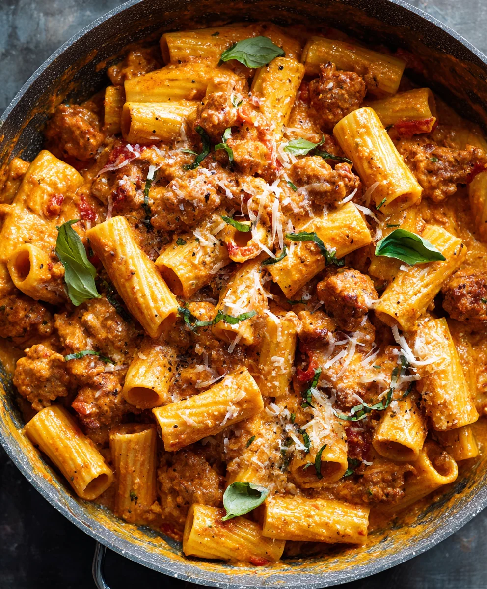 Creamy Beef Sausage Rigatoni: Easy & Delicious Dinner