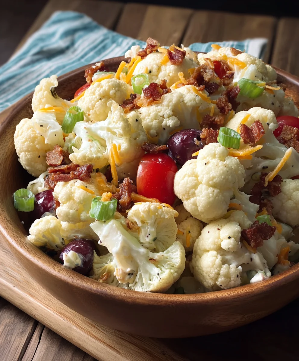 Creamy Ranch Cauliflower Salad: Healthy & Flavorful Dish!