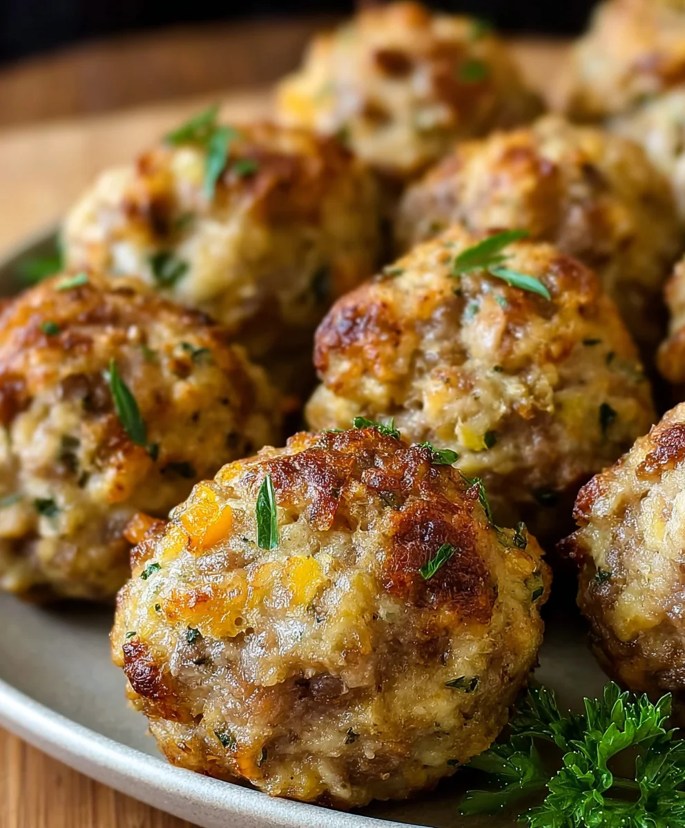 Delicious Beef Sausage Stuffing Balls Recipe