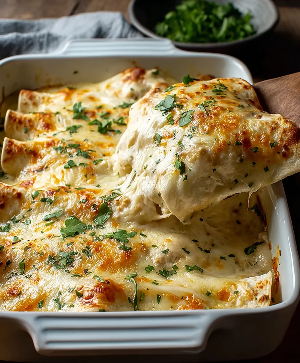 Easy White Chicken Enchiladas - Delicious & Simple Recipe