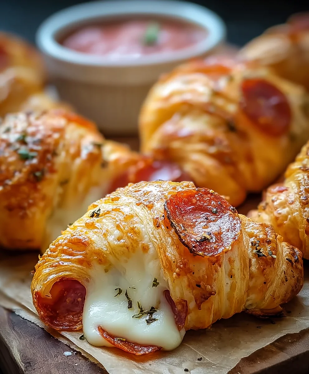 Mozzarella Beef Pepperoni Croissant Rolls Recipe