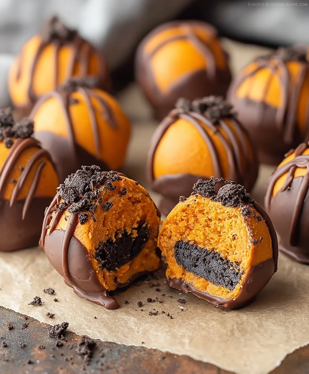 Pumpkin Oreo Balls-Decadent No-Bake Dessert