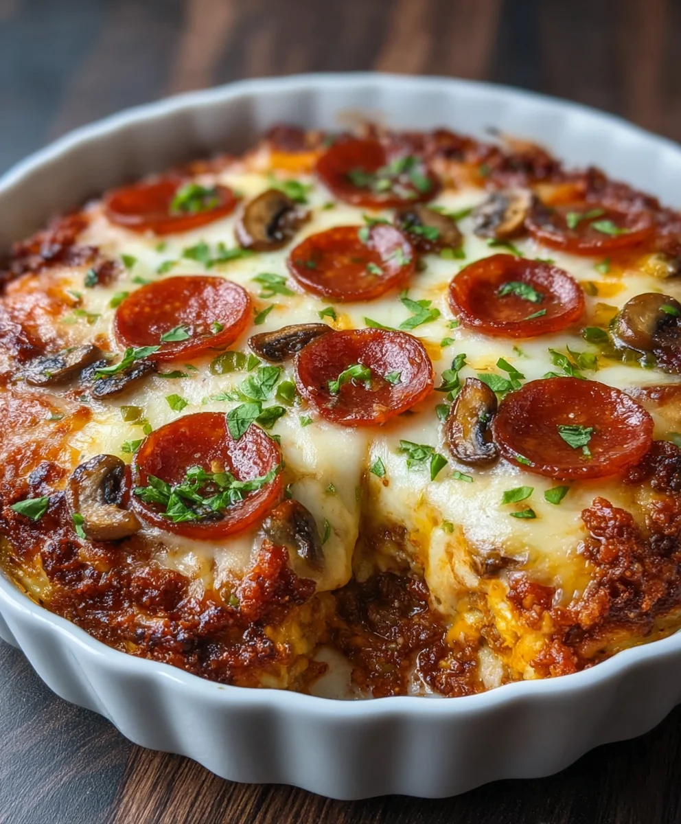 Low Carb Crustless Pizza Bowl- Easy & Delicious