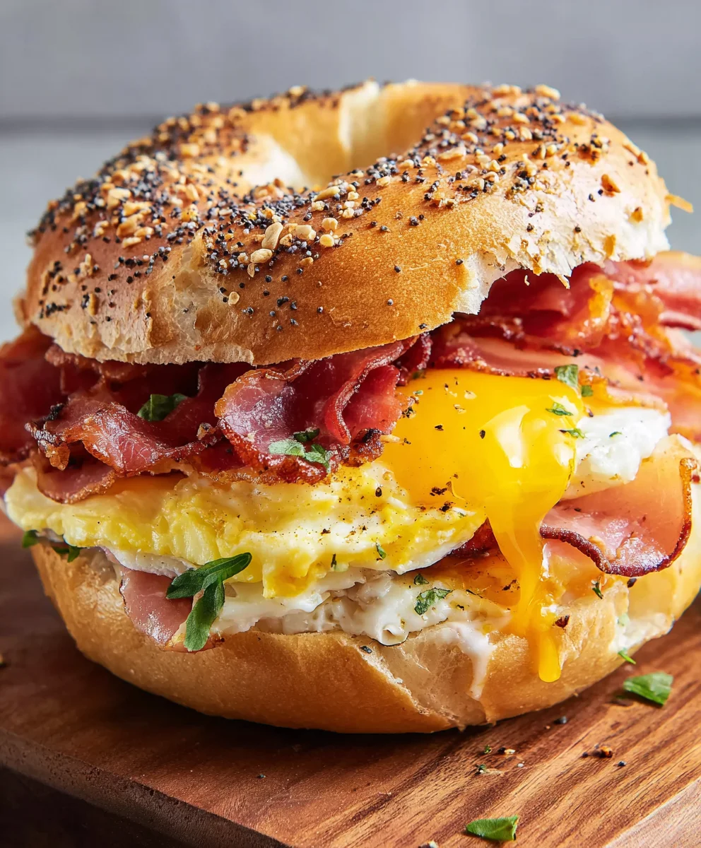 Delicious Breakfast Bagel Sandwich – Quick & Flavorful!