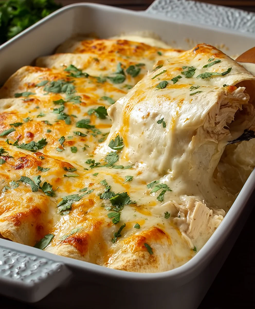 Easy White Chicken Enchiladas - Delicious & Simple Recipe