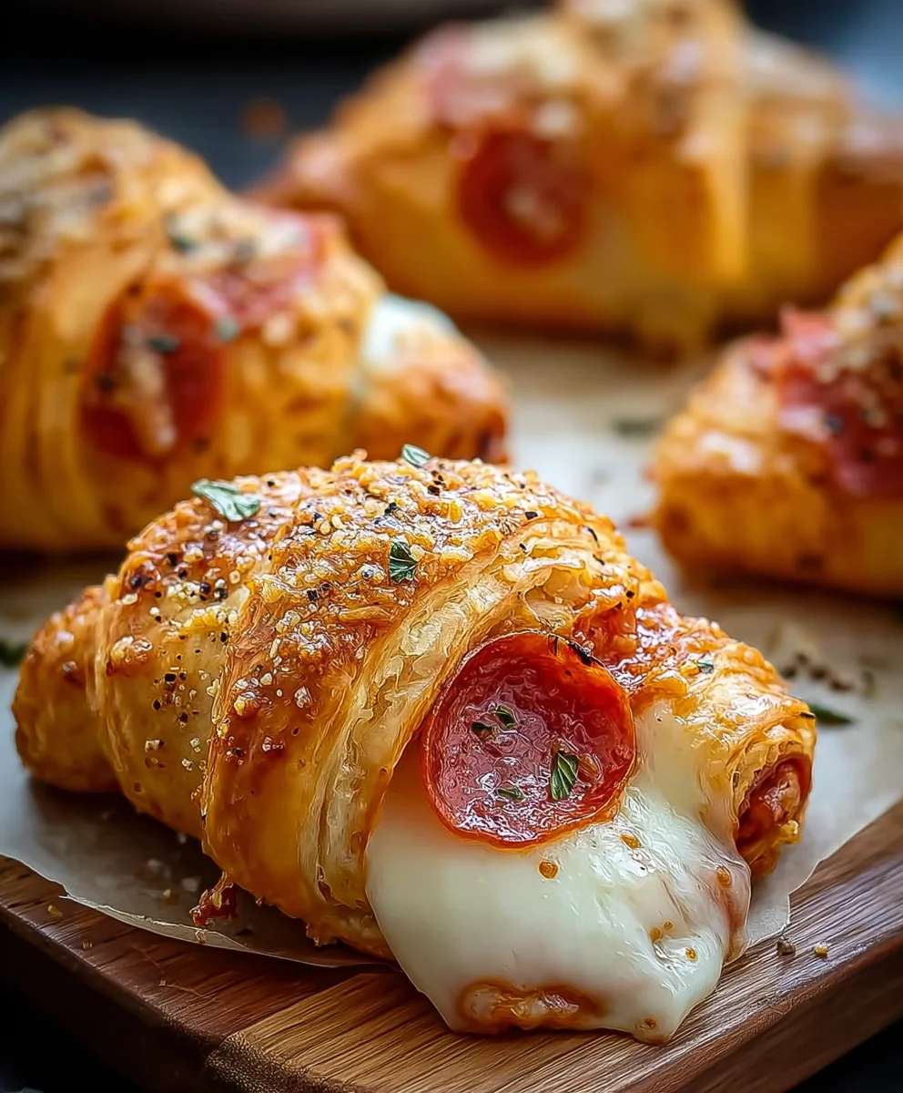 Mozzarella Beef Pepperoni Croissant Rolls Recipe