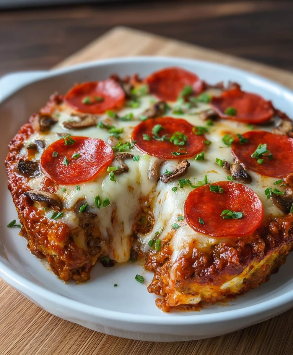 Low Carb Crustless Pizza Bowl- Easy & Delicious