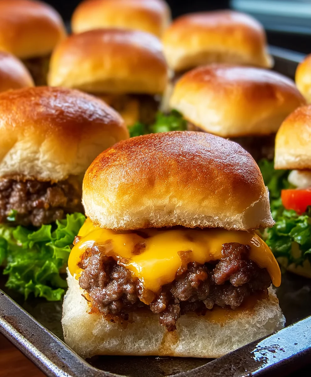 Cheeseburger Sliders on Hawaiian Rolls - Easy & Delicious
