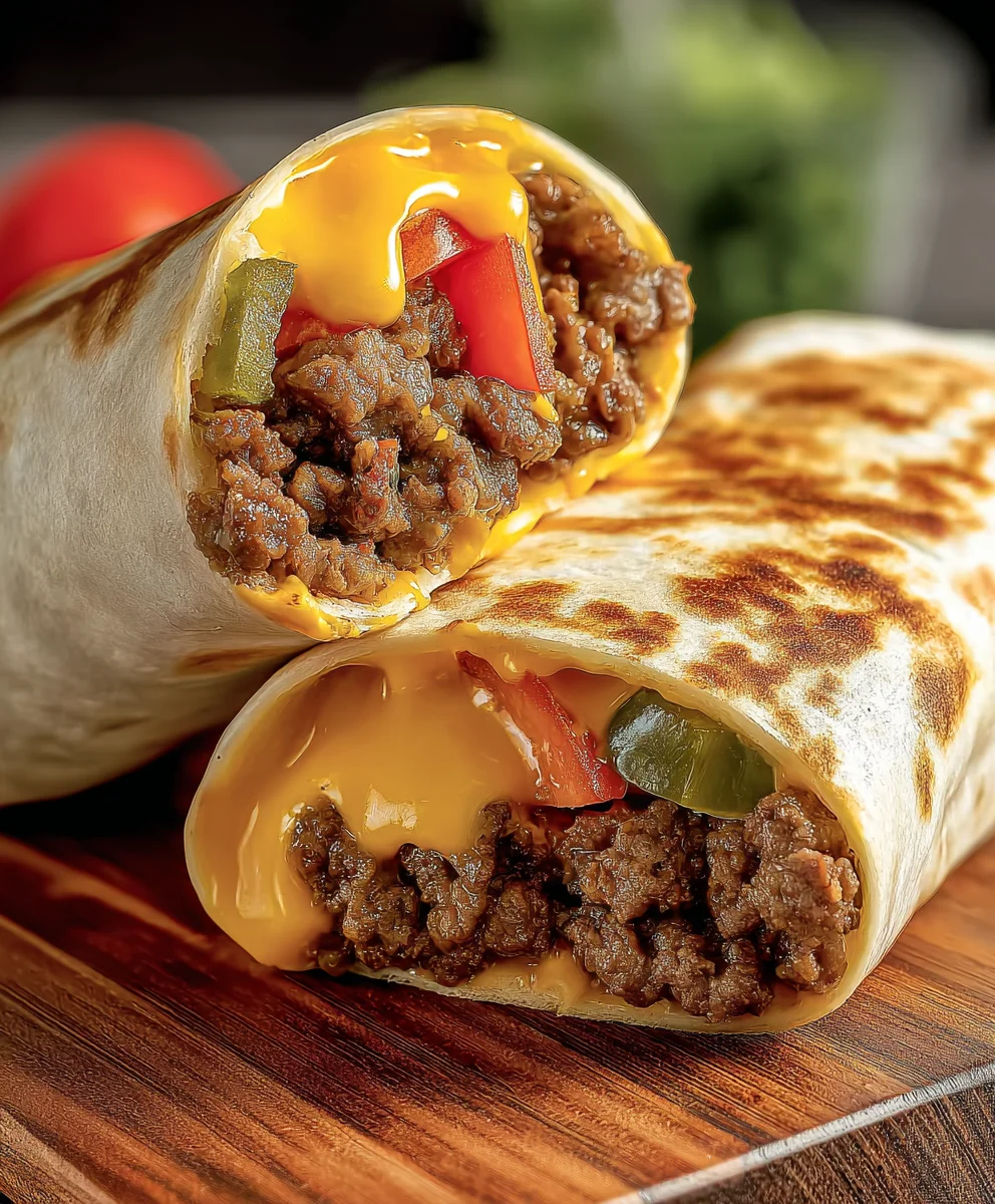 Air Fryer Cheeseburger Wraps- Quick & Easy Meal