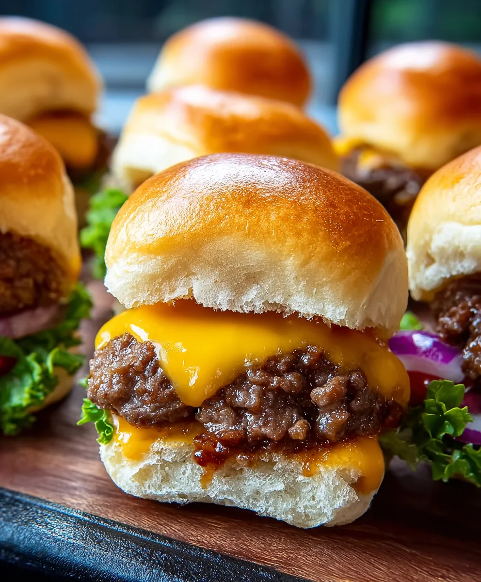 Cheeseburger Sliders on Hawaiian Rolls - Easy & Delicious