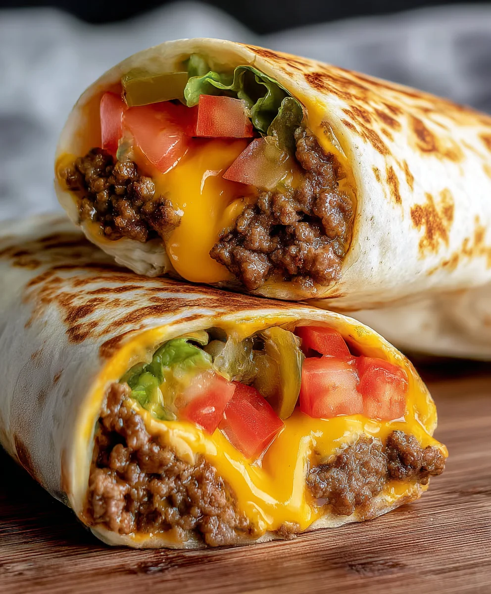 Air Fryer Cheeseburger Wraps- Quick & Easy Meal