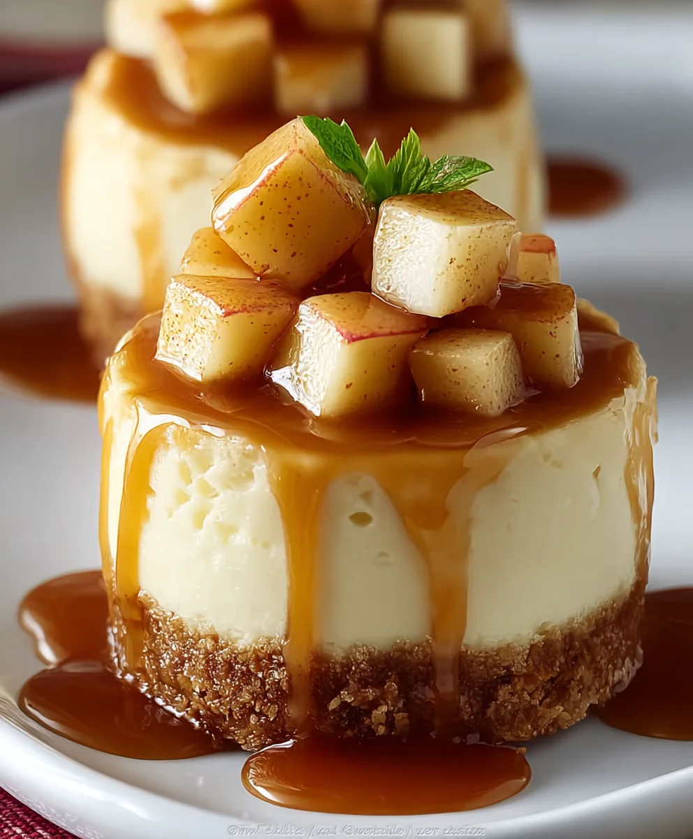Caramel Apple Cheesecake Bites-Easy Fall Dessert
