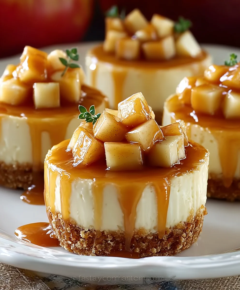 Caramel Apple Cheesecake Bites-Easy Fall Dessert