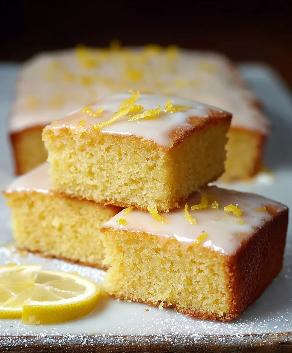 Easy Lemon Drizzle Traybake Cake - Simple & Delicious