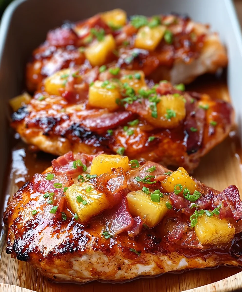 Sweet & Savory Beef Bacon Pineapple BBQ Chicken!