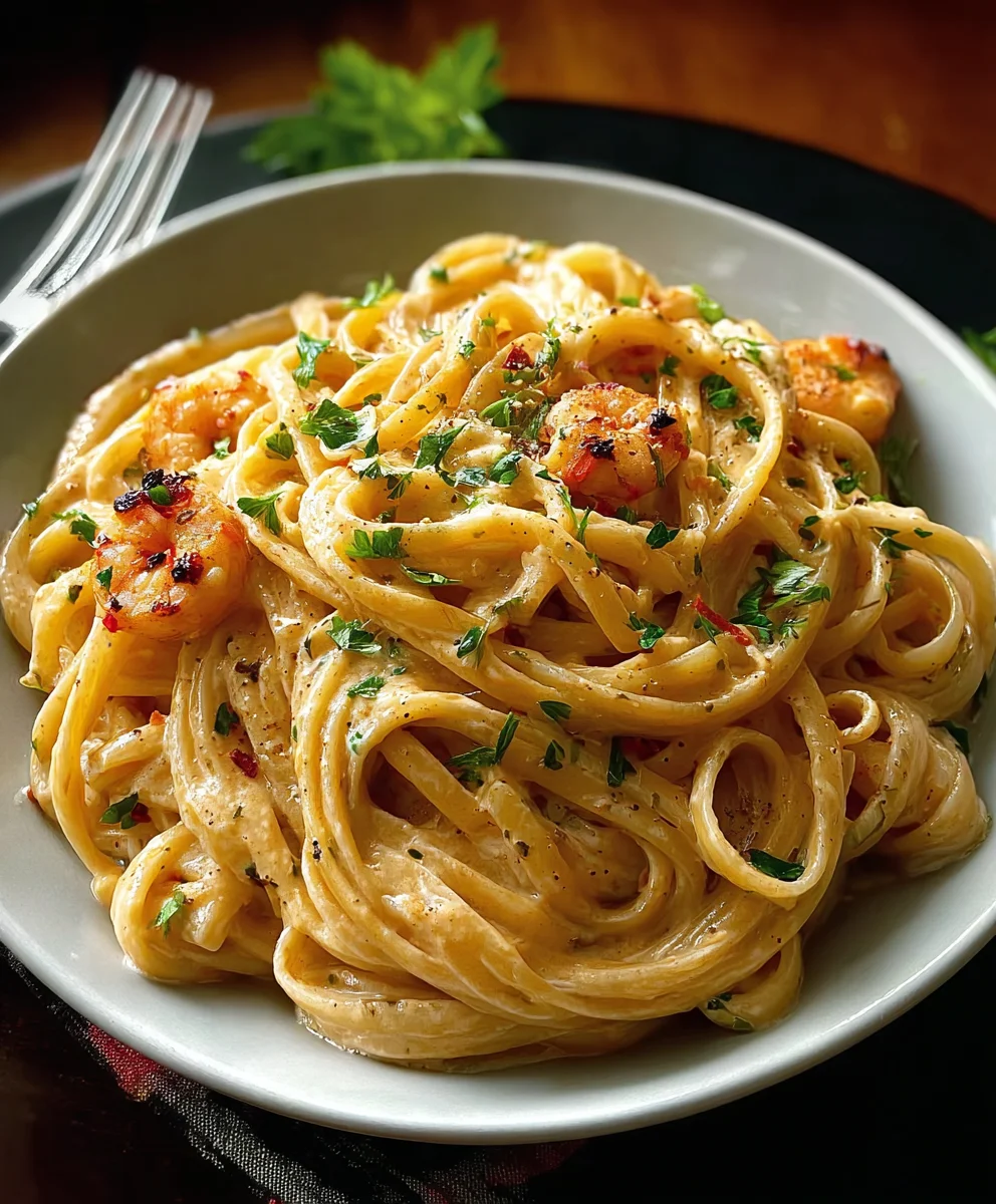 Creamy Cajun Linguine - Easy Beef & Shrimp Pasta
