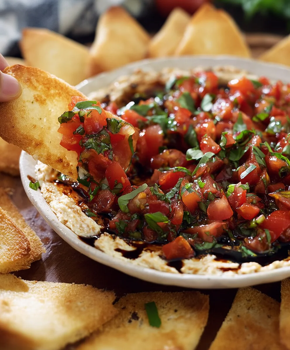 Easy Bruschetta Dip Recipe - Crowd Pleaser Appetizer
