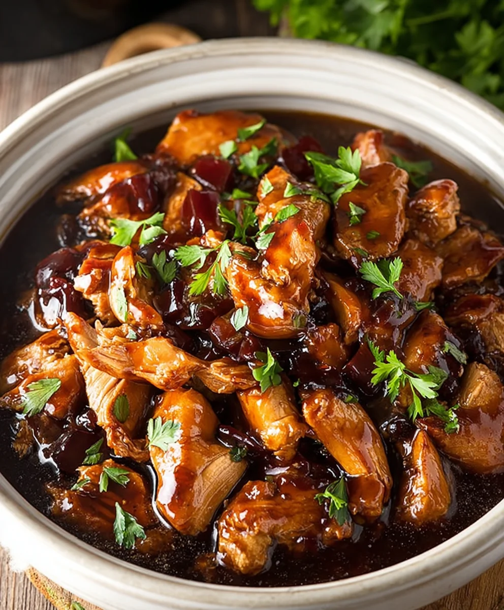 Bourbon Extract Chicken - Easy Crock Pot Dinner
