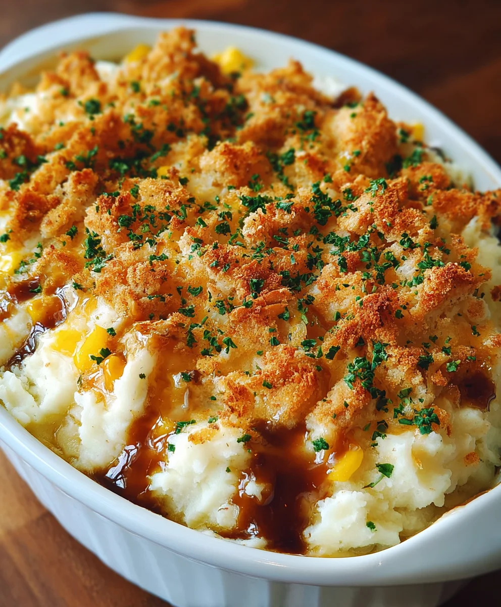 Ultimate Mashed Potato & Crispy Chicken Casserole