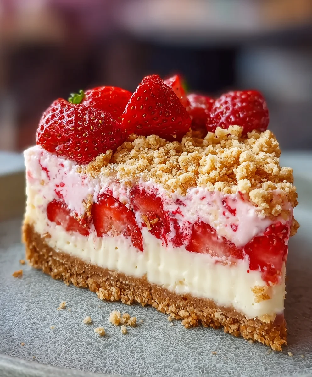 Very Strawberry Crunch Cheesecake-Best Recipe