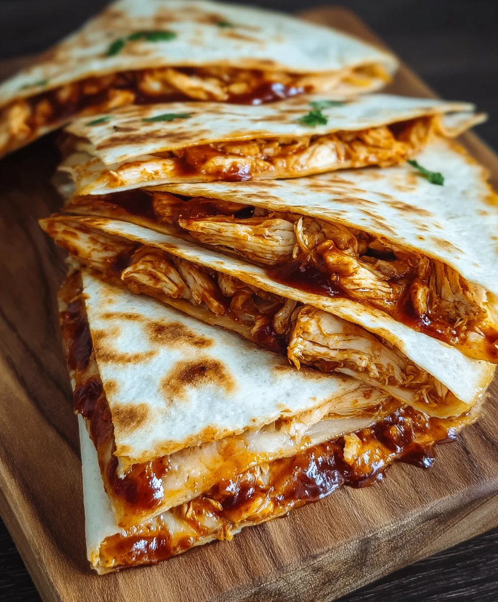 Easy BBQ Chicken Quesadillas-Quick & Cheesy