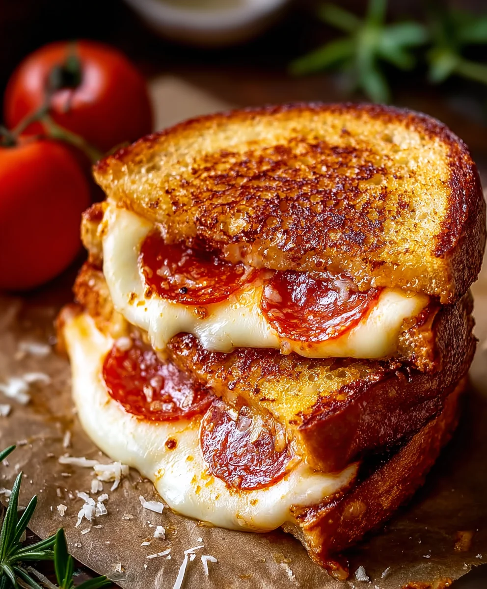 Beef Pepperoni Pizza Grilled Cheese Recipe