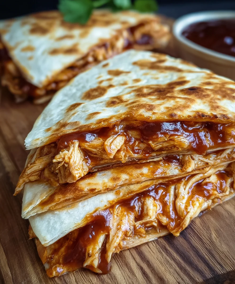 Easy BBQ Chicken Quesadillas-Quick & Cheesy
