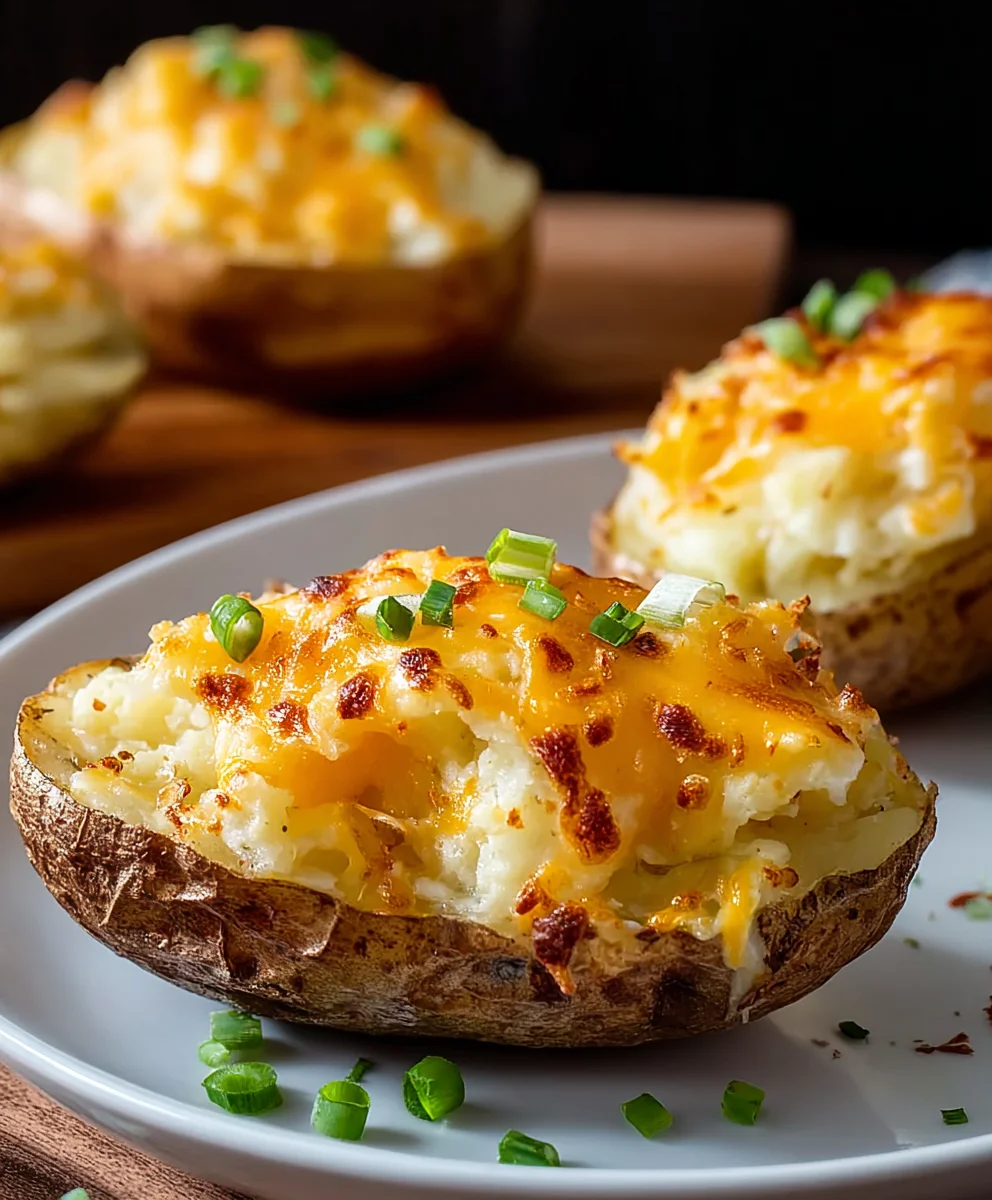 Air Fryer Twice Baked Potatoes - Easy & Delicious