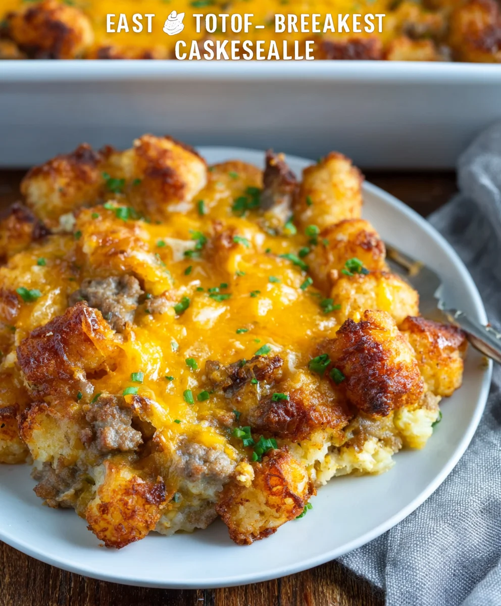 Ultimate Tater Tot Beef Sausage Breakfast Casserole