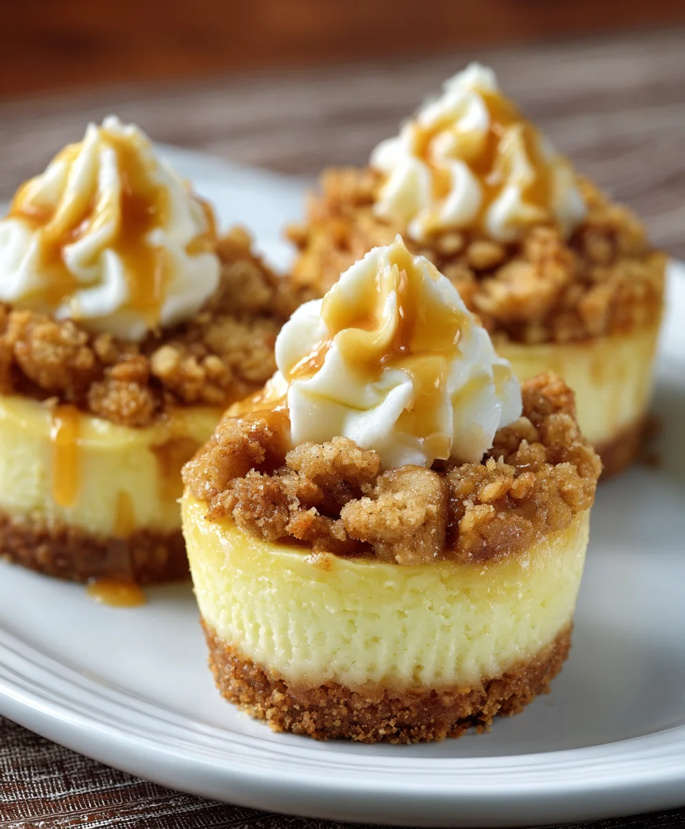Apple Crisp Mini Cheesecakes-Easy Dessert