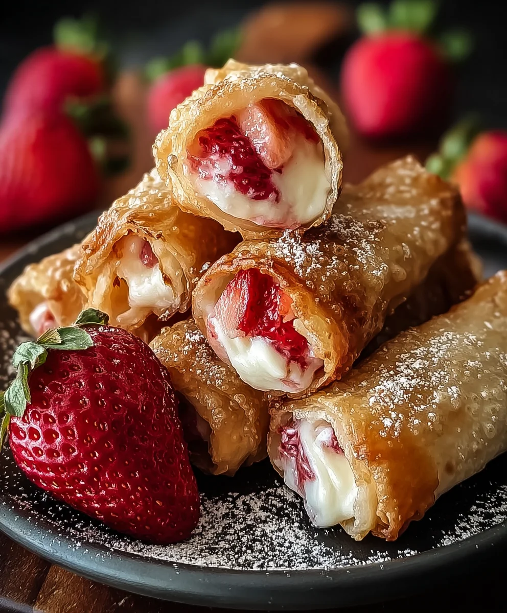 Strawberry Cheesecake Egg Roll Bites-Easy Treat