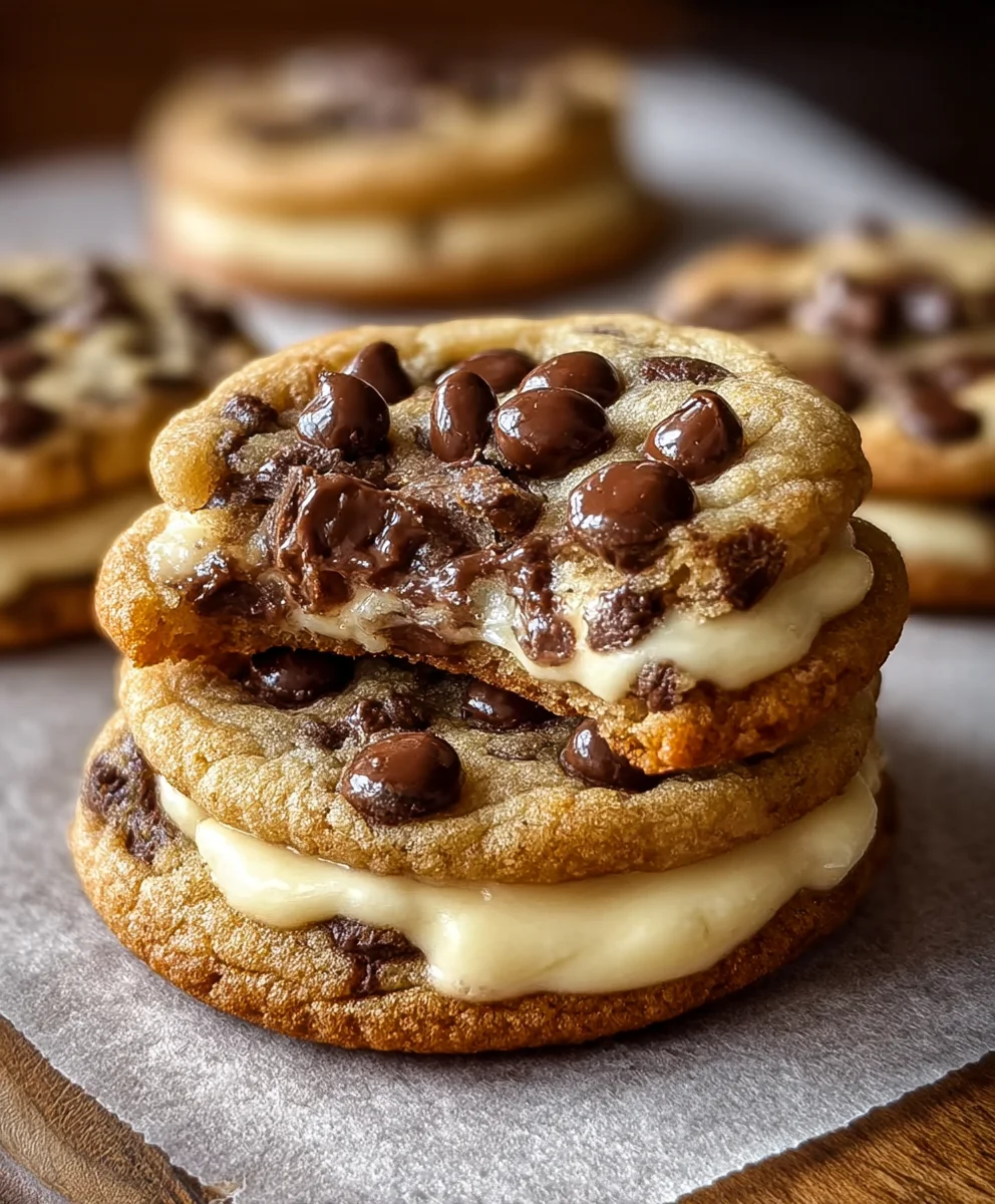 Cheesecake Stuffed Chocolate Chip Cookies-Decadent Bliss